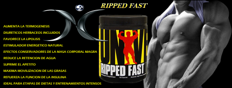 TopWay Suplementos - Ripped  Fast 120 caps - Universal Nutrition